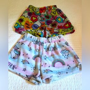 Two pairs of IScream soft pj shorts -so soft w elastic waistband. Girls sz 10-12